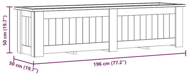 Povišena gredica 196 x 50 x 50 cm od impregnirane borovine - 196 x 50 x 50 cm 1 196 x 50 x 50 cm