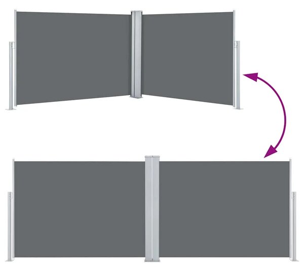 Uvlačiva bočna tenda 120 x 1000 cm antracit - Antracit 117 x 1000 cm 1 Antracit
