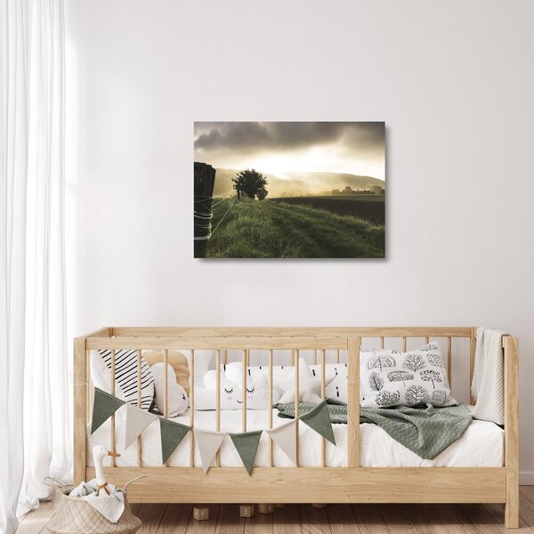 Staklena slika livade (70x50 cm)