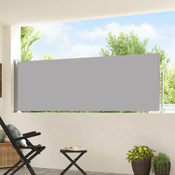 Uvlačiva bočna tenda za terasu 100 x 500 cm siva - Siva 100 x 500 cm 1 Siva