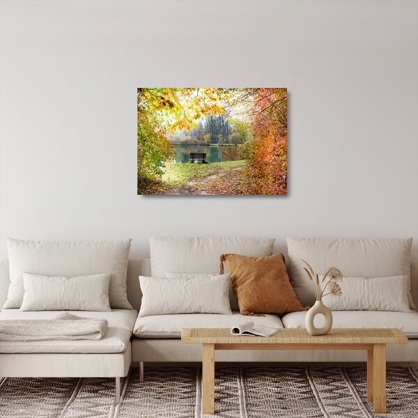 Staklena slika ribnjaka (70x50 cm)