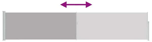 Uvlačiva bočna tenda za terasu 100 x 500 cm siva - Siva 100 x 500 cm 1 Siva