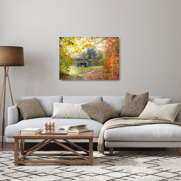 Staklena slika ribnjaka (70x50 cm)