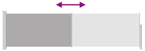 Uvlačiva bočna tenda za terasu 140 x 514 cm siva - Siva 140 x 500 cm 1 Siva