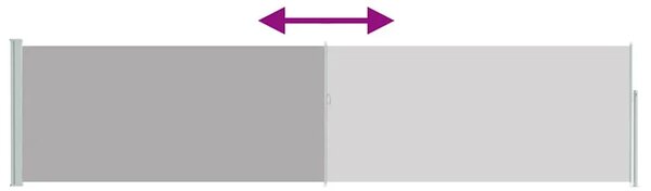 Uvlačiva bočna tenda za terasu 117x514 cm siva - Siva 117 x 500 cm 1 Siva