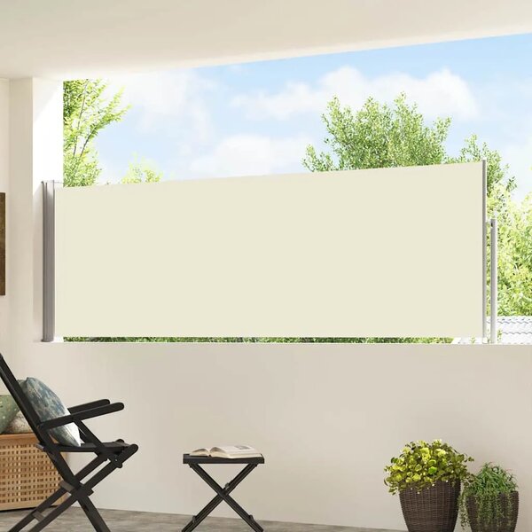 Uvlačiva bočna tenda za terasu 100 x 514 cm krem - Krema 100 x 500 cm 1 Krema