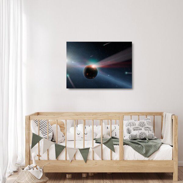 Staklena slika malog planeta (70x50 cm)