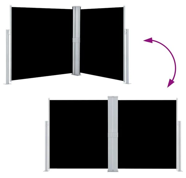 Uvlačiva bočna tenda 140 x 600 cm crna - Crna 140 x 600 cm 1 Crna