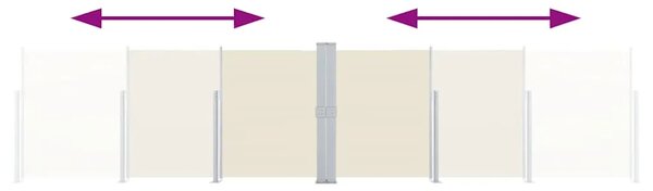 Uvlačiva bočna tenda 140 x 600 cm krem - Krema 140 x 600 cm 1 Krema