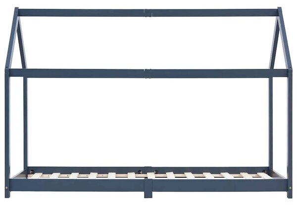 Okvir za dječji krevet od masivne borovine sivi 90 x 200 cm - Siva 90 x 200 cm Siva 90 x 200 cm