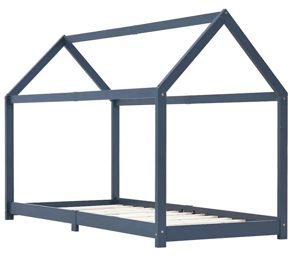 Okvir za dječji krevet od masivne borovine sivi 90 x 200 cm - Siva 90 x 200 cm Siva 90 x 200 cm