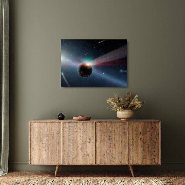 Staklena slika malog planeta (70x50 cm)