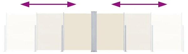Uvlačiva bočna tenda 120 x 600 cm krem - Krema 117 x 600 cm 1 Krema