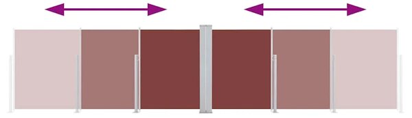 Uvlačiva bočna tenda 120 x 600 cm smeđa - Smeđa 117x 600 cm 1 Smeđa
