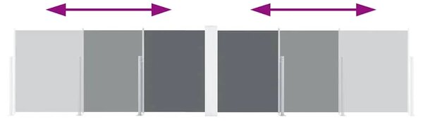 Uvlačiva bočna tenda 120 x 600 cm antracit - Antracit 117 x 600 cm 1 Antracit