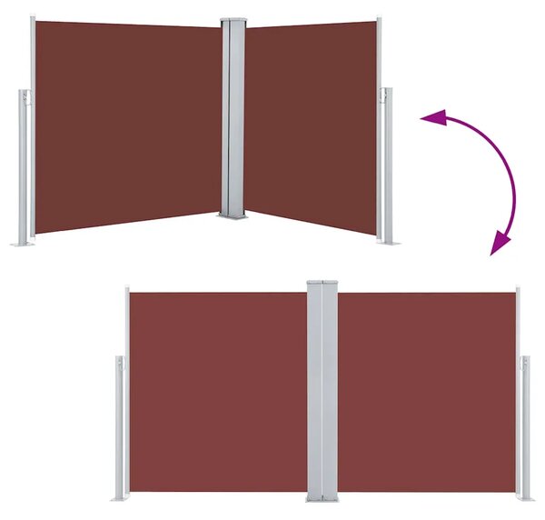 Uvlačiva bočna tenda 120 x 600 cm smeđa - Smeđa 117x 600 cm 1 Smeđa