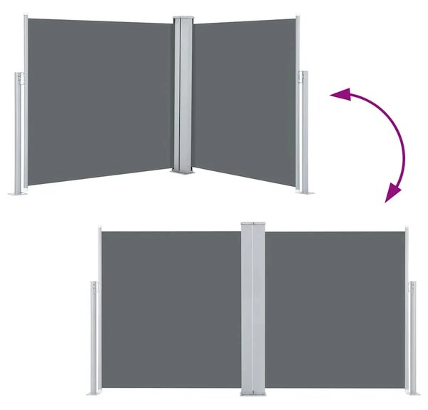 Uvlačiva bočna tenda 120 x 600 cm antracit - Antracit 117 x 600 cm 1 Antracit