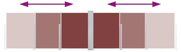 Uvlačiva bočna tenda 100 x 600 cm smeđa - Smeđa 100 x 600 cm