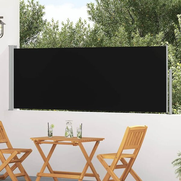 Uvlačiva bočna tenda za terasu 100 x 314 cm crna - Crna 100 x 300 cm 1 Crna