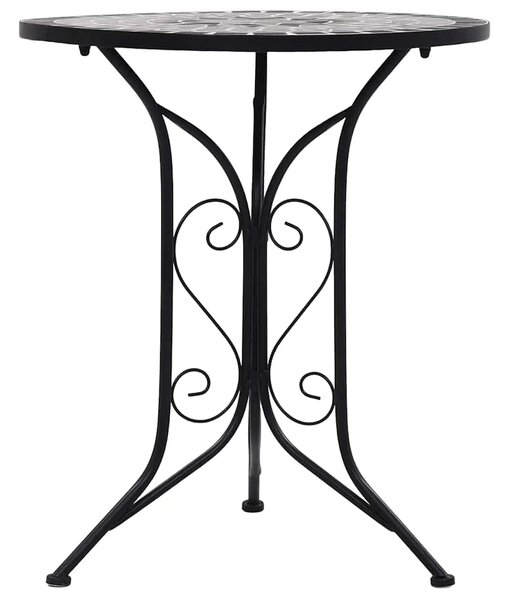 Bistro stolić s mozaikom sivi 60 cm keramički - Siva 60 cm 1 Siva