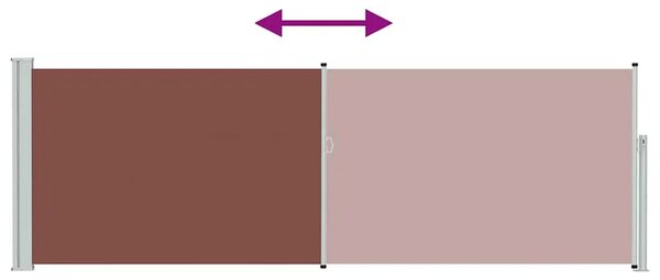 Uvlačiva bočna tenda za terasu 100 x 314 cm smeđa - Smeđa 100 x 300 cm 1 Smeđa