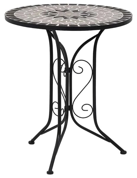 Bistro stolić s mozaikom sivi 60 cm keramički - Siva 60 cm 1 Siva