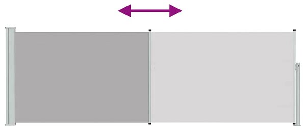 Uvlačiva bočna tenda za terasu 100 x 314 cm siva - Siva 100 x 300 cm 1 Siva