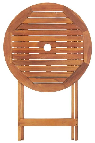 Sklopivi vrtni stol od masivnog bagremovog drva 60 x 75 cm - 1 60 cm Okruglo 60 cm
