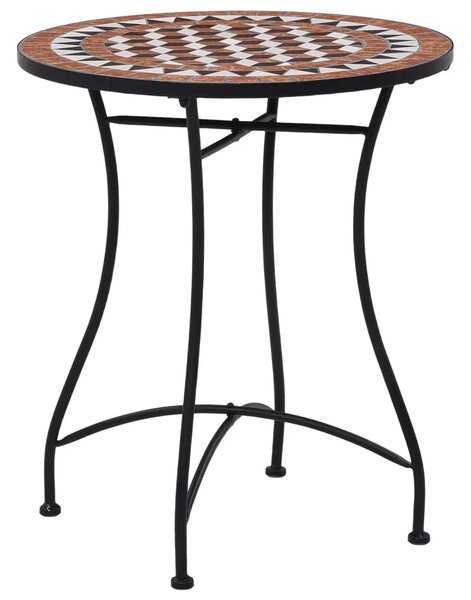 Bistro stolić s mozaikom smeđi 60 cm keramički - Smeđa 60 cm 1 Smeđa