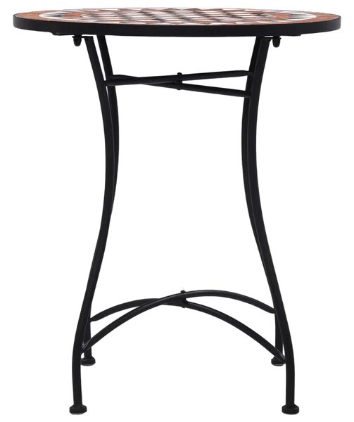Bistro stolić s mozaikom smeđi 60 cm keramički - Smeđa 60 cm 1 Smeđa