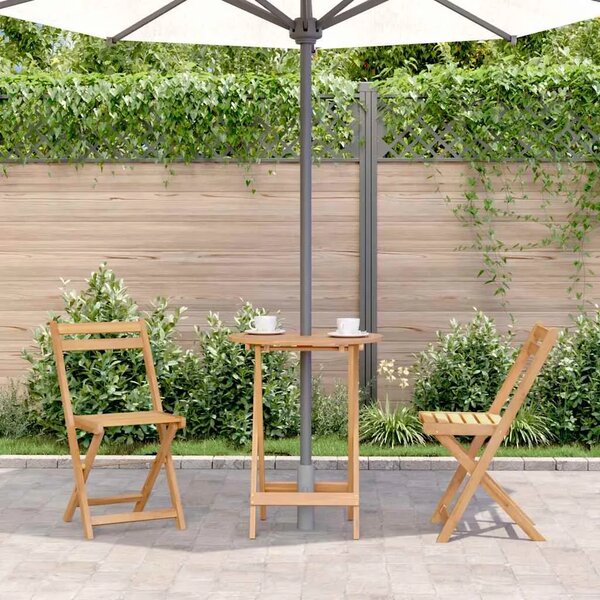 Sklopivi vrtni stol od masivnog bagremovog drva 60 x 75 cm - 1 60 cm Okruglo 60 cm