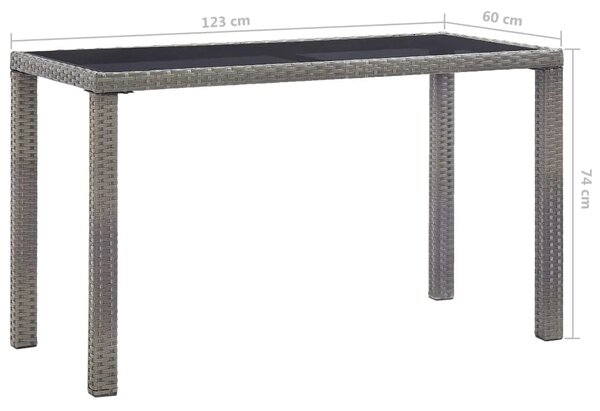 Vrtni stol antracit 123 x 60 x 74 cm od poliratana - Antracit 123 x 60 x 74 cm 1 Antracit