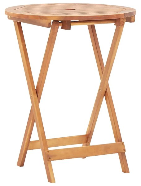 Sklopivi vrtni stol od masivnog bagremovog drva 60 x 75 cm - 1 60 cm Okruglo 60 cm