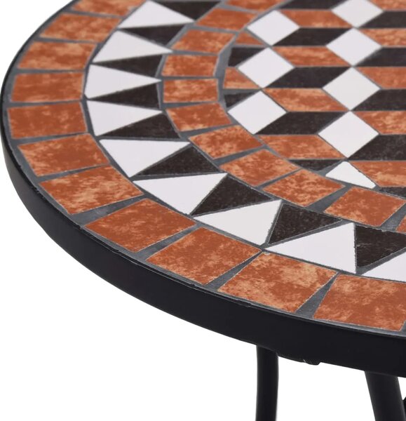 Bistro stolić s mozaikom smeđi 60 cm keramički - Smeđa 60 cm 1 Smeđa
