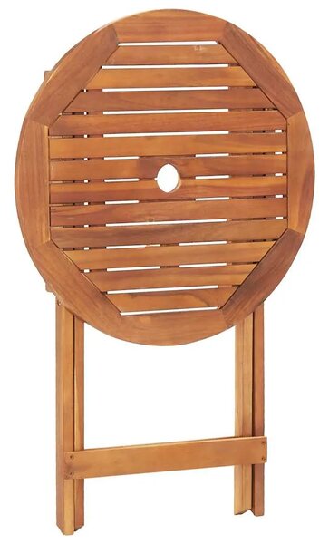 Sklopivi vrtni stol od masivnog bagremovog drva 60 x 75 cm - 1 60 cm Okruglo 60 cm