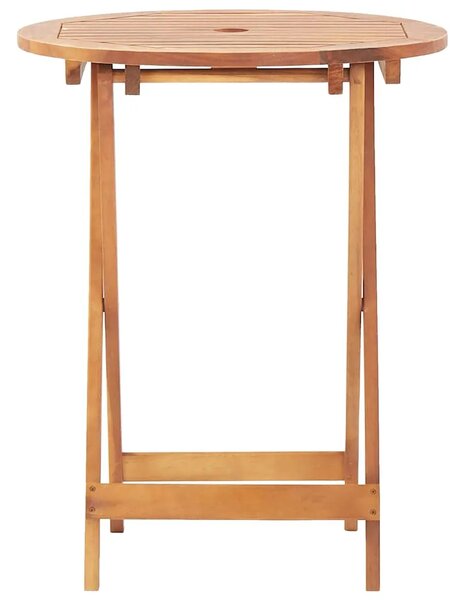 Sklopivi vrtni stol od masivnog bagremovog drva 60 x 75 cm - 1 60 cm Okruglo 60 cm