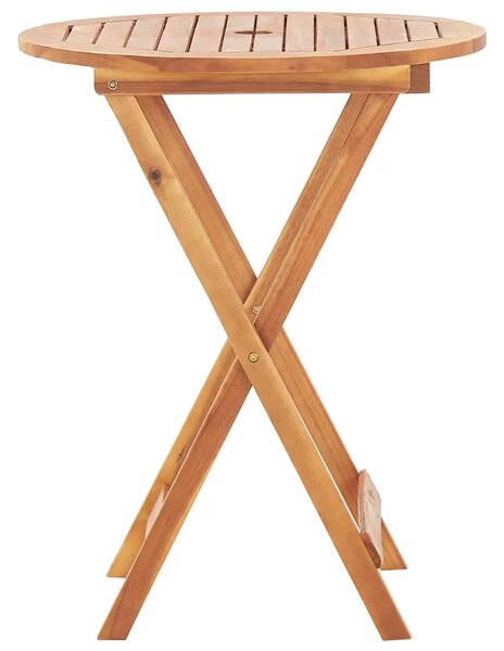 Sklopivi vrtni stol od masivnog bagremovog drva 60 x 75 cm - 1 60 cm Okruglo 60 cm