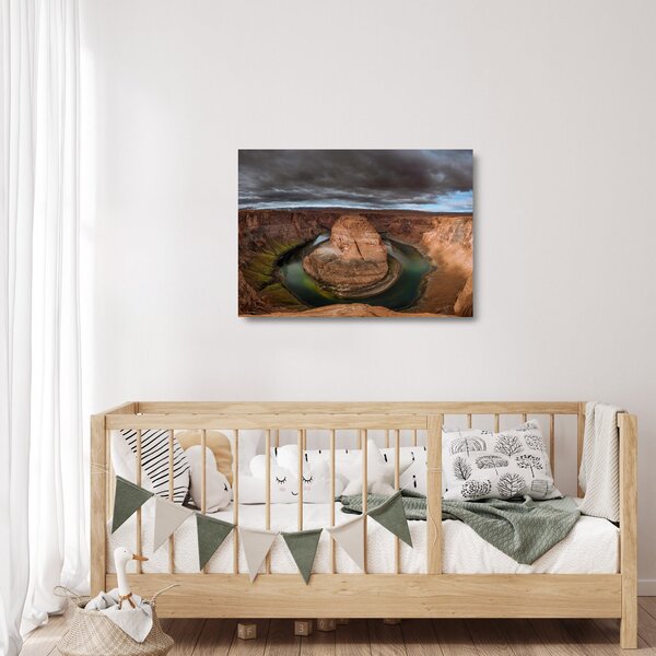Staklena slika jezera u litici (70x50 cm)