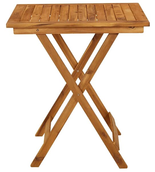Sklopivi vrtni stol od masivnog bagremovog drva 70 x 70 x 75 cm - 1 70 cm Četvrtasto 70 cm