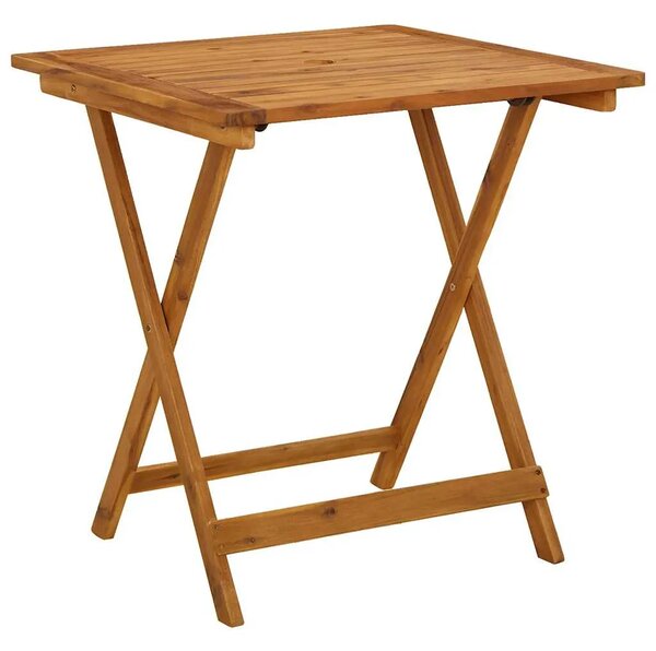 Sklopivi vrtni stol od masivnog bagremovog drva 70 x 70 x 75 cm - 1 70 cm Četvrtasto 70 cm