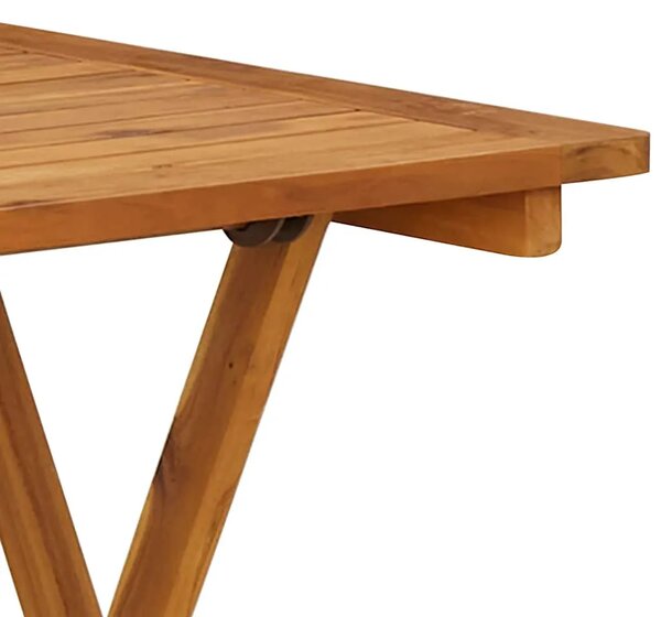 Sklopivi vrtni stol od masivnog bagremovog drva 70 x 70 x 75 cm - 1 70 cm Četvrtasto 70 cm