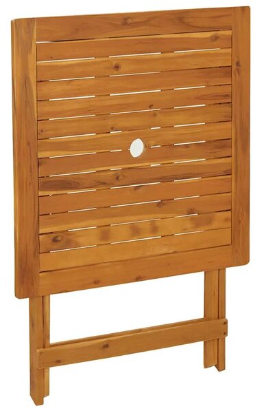 Sklopivi vrtni stol od masivnog bagremovog drva 70 x 70 x 75 cm - 1 70 cm Četvrtasto 70 cm