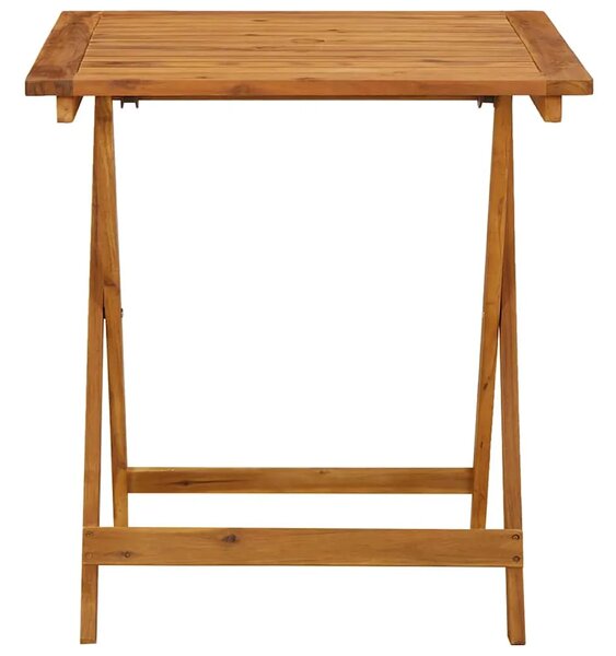 Sklopivi vrtni stol od masivnog bagremovog drva 70 x 70 x 75 cm - 1 70 cm Četvrtasto 70 cm