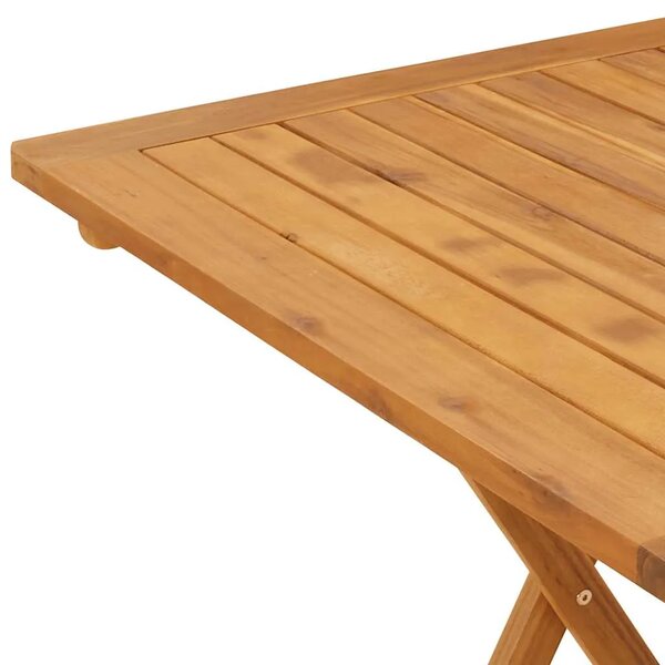 Sklopivi vrtni stol od masivnog bagremovog drva 70 x 70 x 75 cm - 1 70 cm Četvrtasto 70 cm