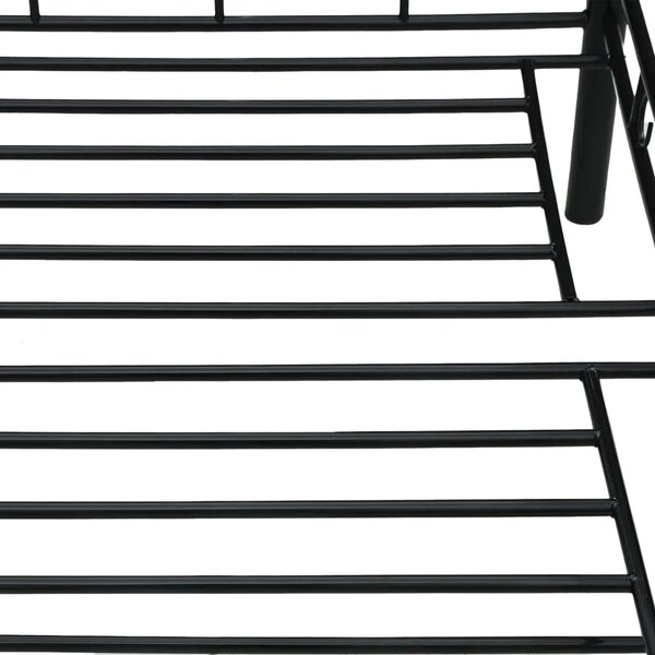 Okvir za dnevni ležaj crni metalni 90 x 200 cm - Crna Crna