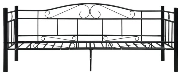 Okvir za dnevni ležaj crni metalni 90 x 200 cm - Crna Crna