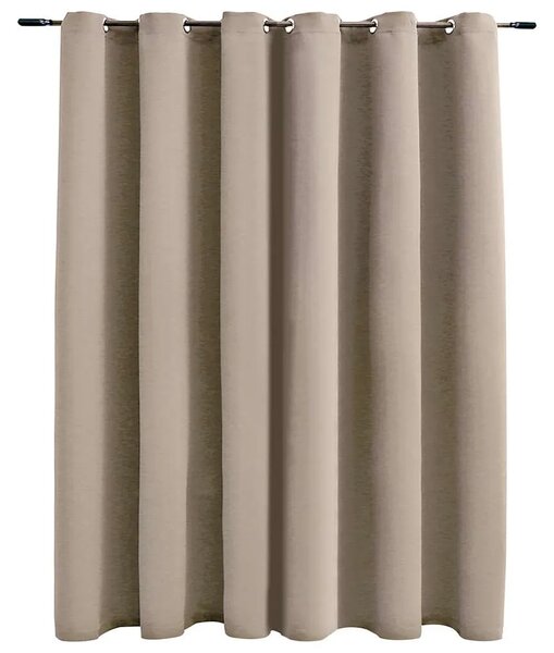 Zavjesa za zamračivanje s metalnim prstenima bež 290 x 245 cm - Bež 1 Bež