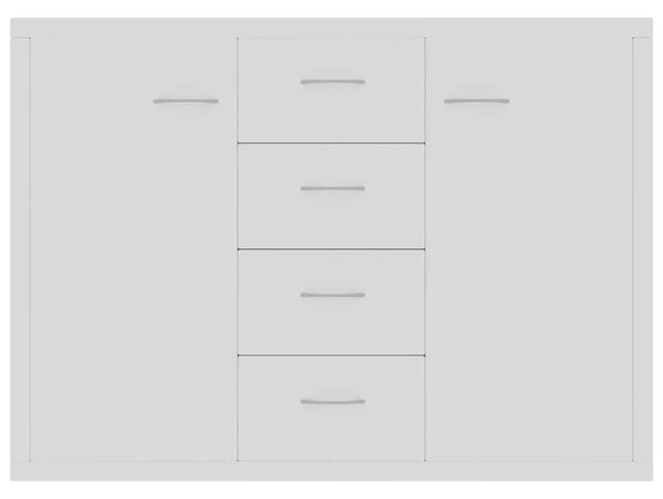 Komoda bijela 88 x 30 x 65 cm od konstruiranog drva - Bijela 1 Bijela