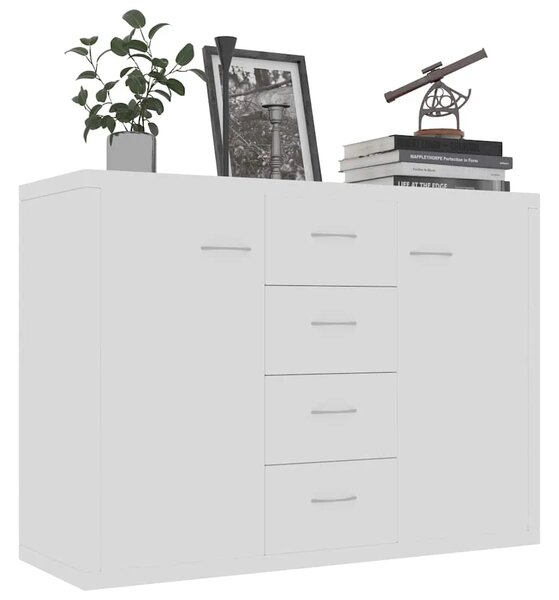 Komoda bijela 88 x 30 x 65 cm od konstruiranog drva - Bijela 1 Bijela