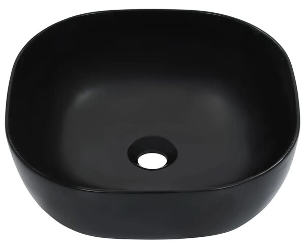 Lavabo - Umivaonik 42 5 x 42 5 x 14 5 cm keramički crni - Crna Crna